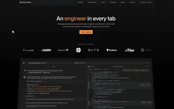 Factory AI screenshot, an AI coding editor in the IDE Matrix