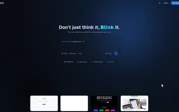 Blink screenshot, an AI coding editor in the IDE Matrix