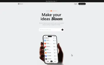Bloom screenshot, an AI coding editor in the IDE Matrix
