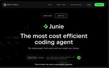 Junie screenshot, an AI coding editor in the IDE Matrix