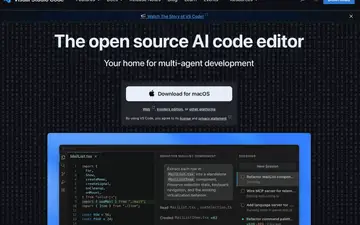 Visual Studio Code screenshot, an AI coding editor in the IDE Matrix